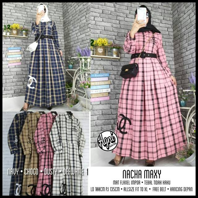 Nacha maxi mat flanel tebal tdk kaku