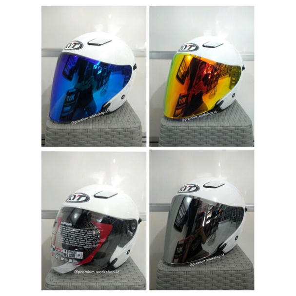 [COD] KYT DJ MAXI SOLID WHITE PUTIH PAKET GANTENG