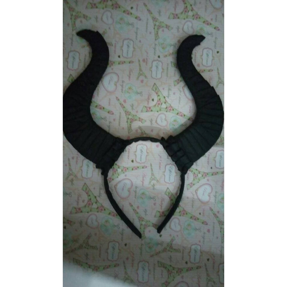 halloween bando tanduk hitam ala maleficent