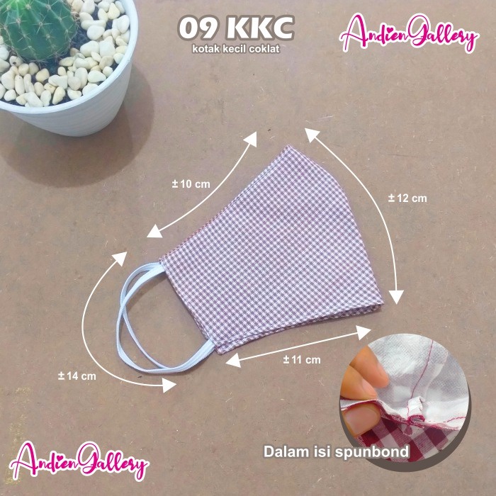 Masker katun 3 ply masker katun motif masker earloop wanita pria dewasa masker katun 3 lapis masker kain bisa dicuci