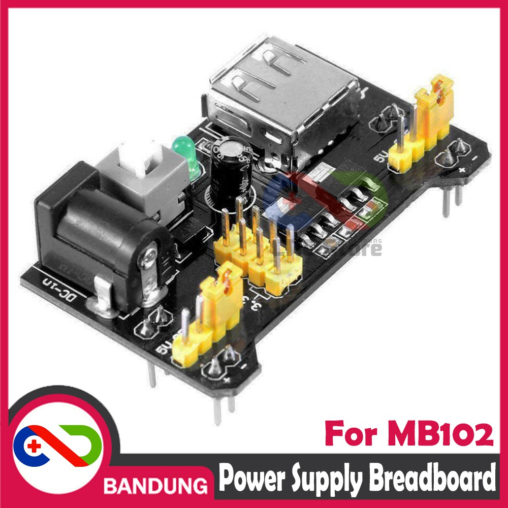 POWER SUPPLY FOR MB102 BREADBOARD 3.3V/5V MODULE