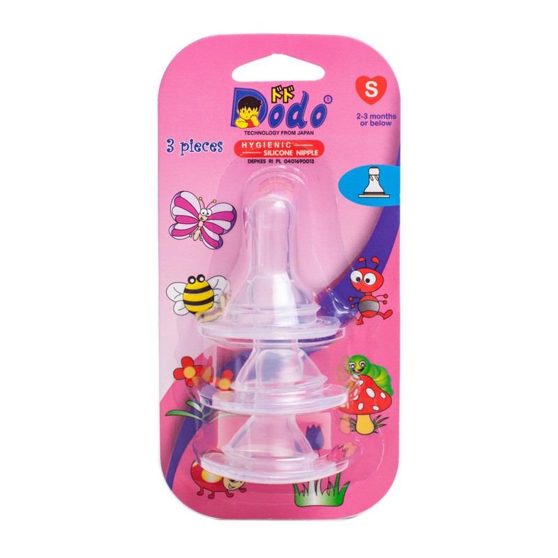 Dodo Nipple Blister 2Pack/3Pack Slim Neck - Nipple Botol Bayi