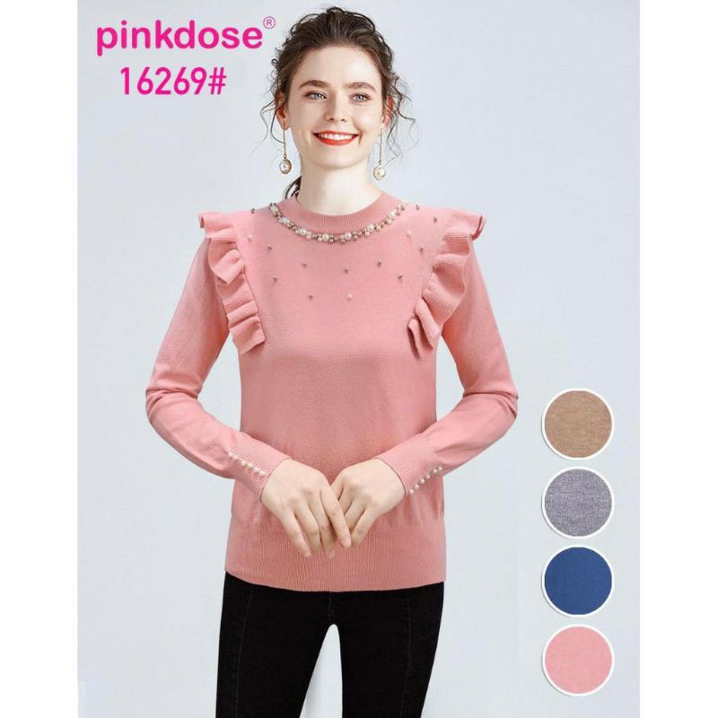 ATASAN RAJUT IMPORT WANITA 16269 PINKDOSE