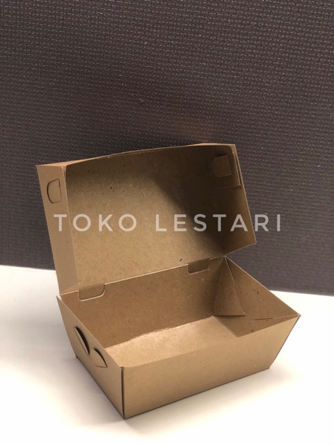 Box Kraft Dus Coklat Kotak Lunchbox uk S