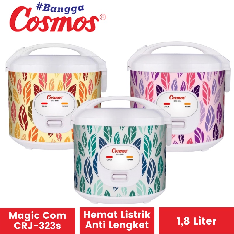 Magic Com Cosmos CRJ-323 Garansi Resmi | Penghangat Penanak Nasi Rice Cooker Magikom CRJ 323s Magicom Magickom Mejikom