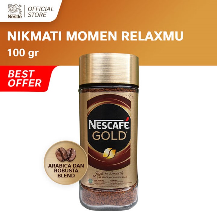 

Nescafe Gold Kopi Instan Kopi Hitam 100gr Jar