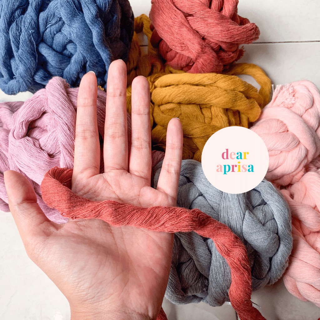 12mm Single Strand Cotton Cord Tali Macrame Untwist Import Macraweave Katun Weaving
