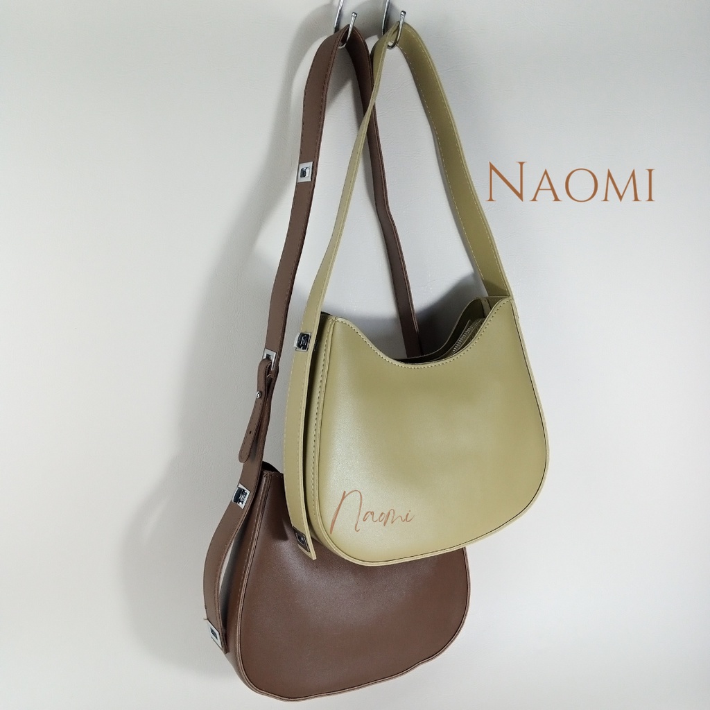 NAOMI - Rachel Shoulder Bag Wanita Import Kulit Sintetis - tas Premium - Sling bag - long strap Handbag - Daily Harian Kekinian Terbaru Simple Elegant Lembut Wanita Dewasa