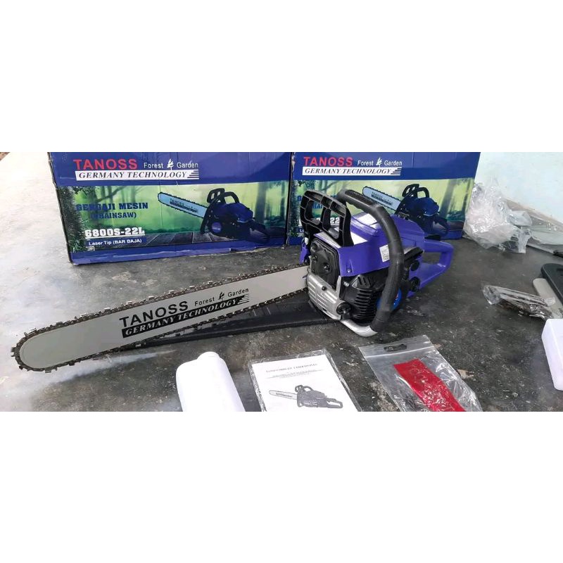 TANOSS MESIN CHAINSAW 22 BAR LASER TIP BAJA GERMANY