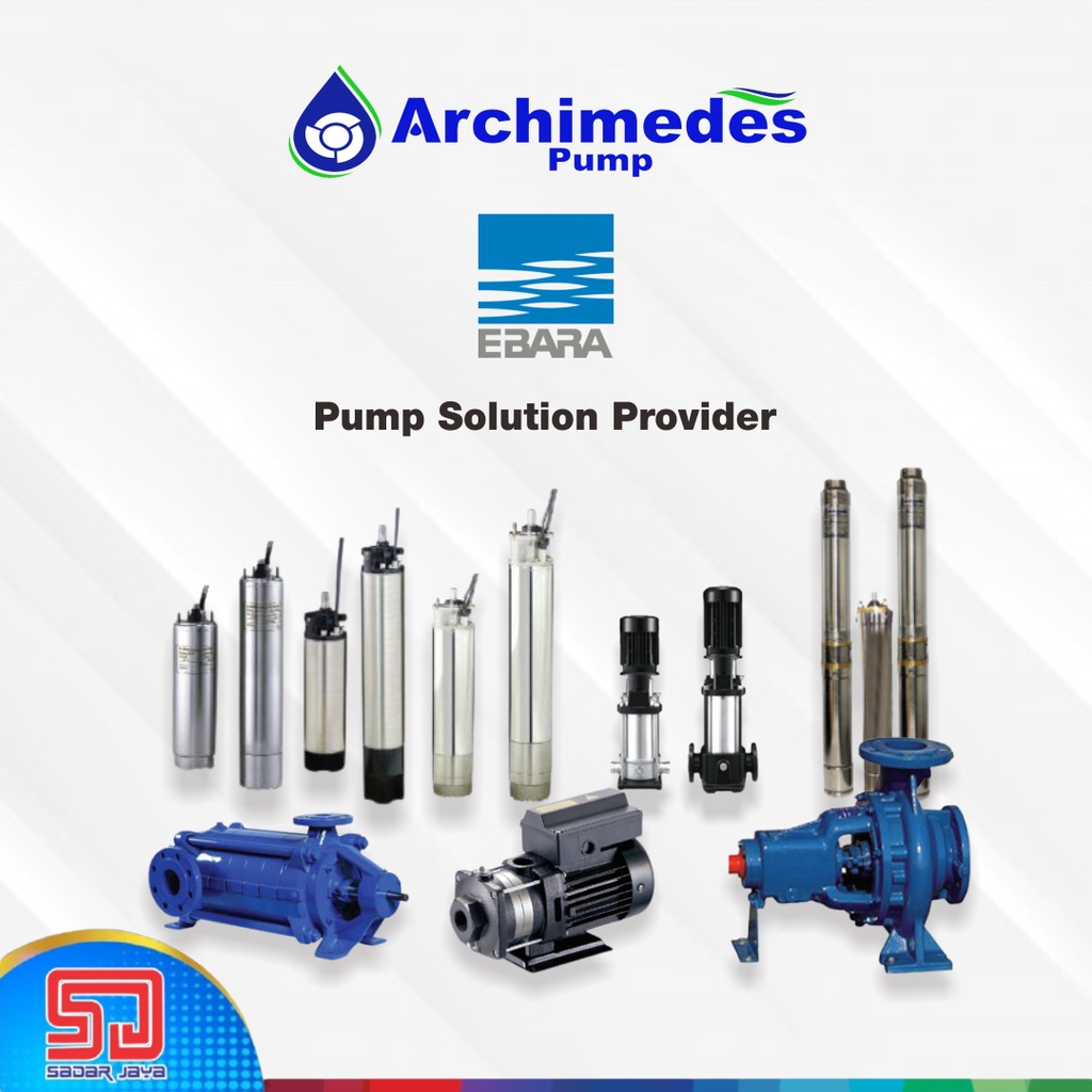 Archimedes A3SP-3-11-0.37C Kabel 40m Pump Submersible 3&quot; Pompa Satelit Bor Sumur Dalam Celup Tanam