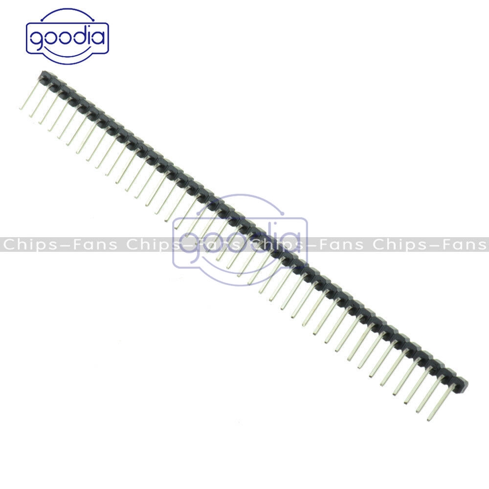 1/5/10pcs Strip Header Pin Sudut Kanan 40pin 2.54mm Untuk Arduino