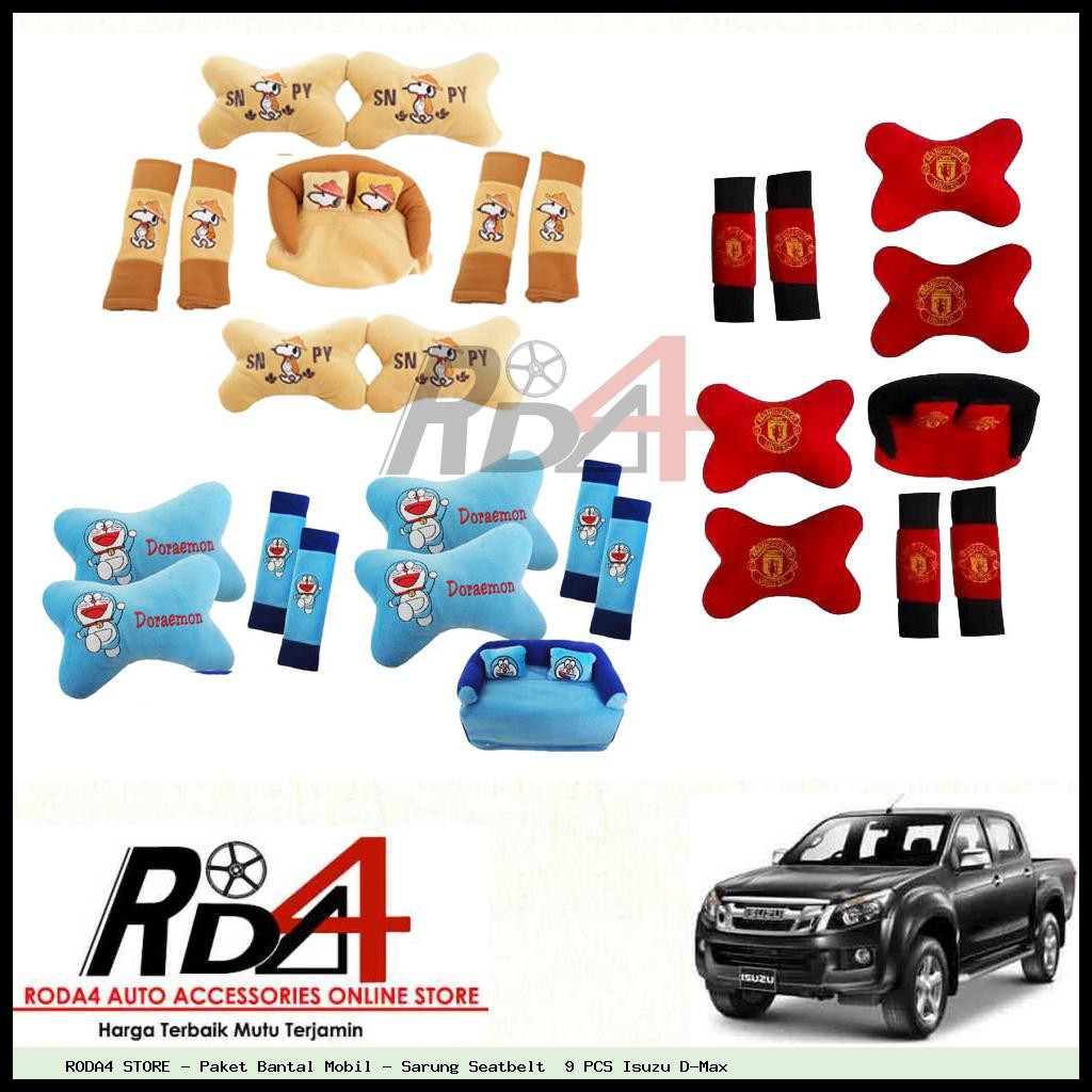 Paket Bantal Mobil - Sarung Seatbelt  9 PCS Isuzu D-Max