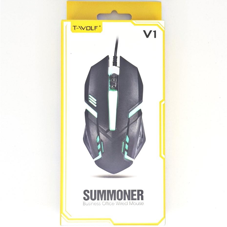 MOUSE GAMING LED T-WOLF V1 (7 LAMPU) / MOUSE GAMING TWOLF MURAH