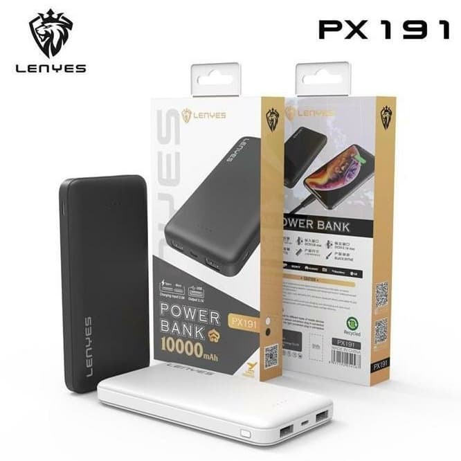 Powerbank Lenyes 10000mah PX 191 Real Kapasitas
