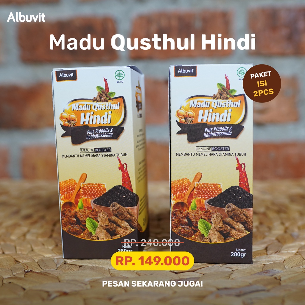 

Albuvit - Paket Madu Qusthul Hindi (Isi 2 botol)