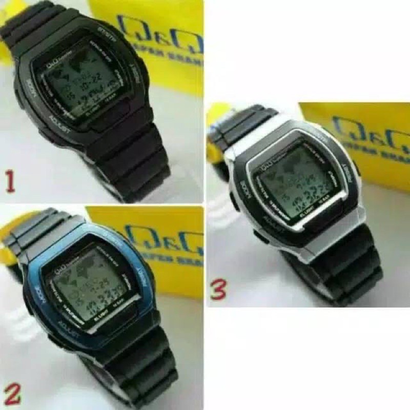 Jam Tangan Pria Digital Databank Q&amp;Q QnQ QQ MMW3 MMW3P MMW3P101Y Original Water Resistant 10 BAR