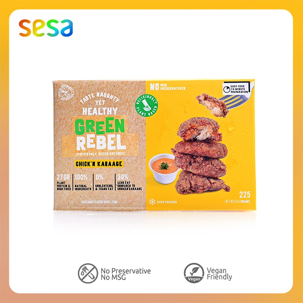 

GREEN REBEL Chick 'N Karaage 225gr - Frozen Food 100% Nabati