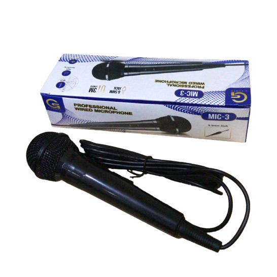 Microphone G-Power Mic-3 kabel 3 meter Mikrophone Mic karaoke smule pengeras suara