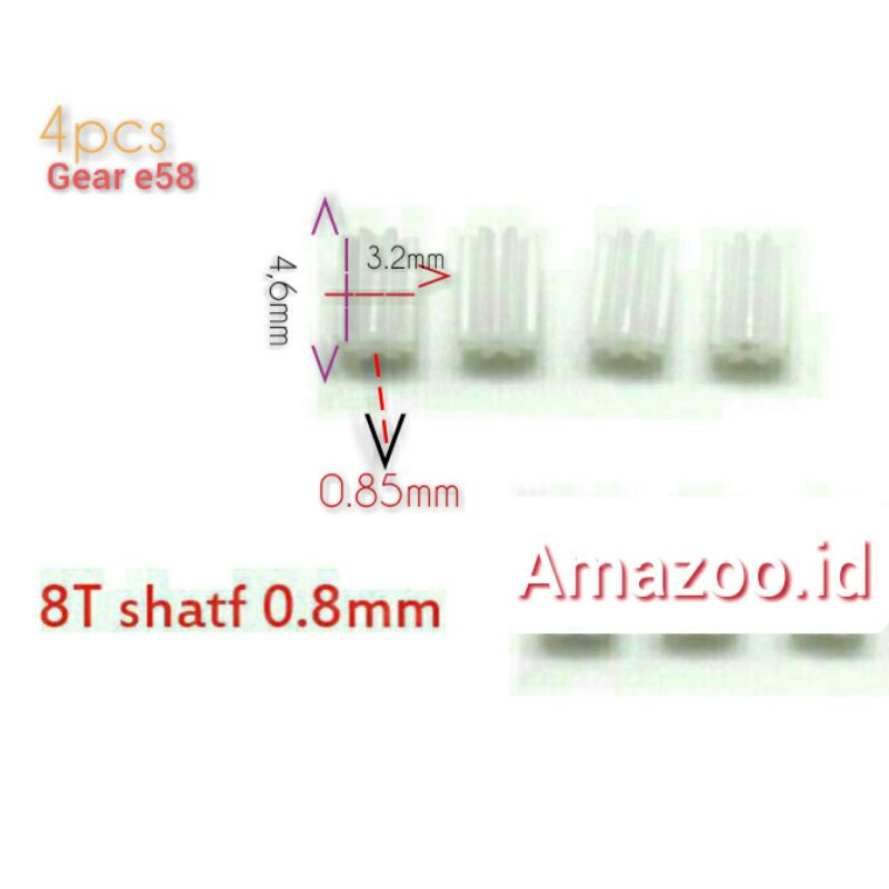 Pinion drone Gear drone E58 (4pcs)