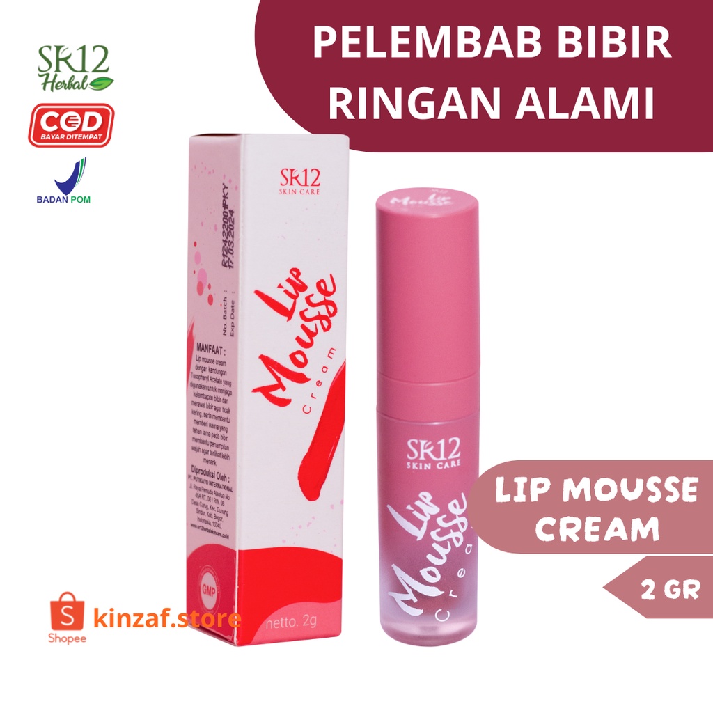 Jual Lip Mousse Cream Sr12 Melembabkan Bibir Menjaga Tidak Kering Dan Cracky Anti Oksidan 3644