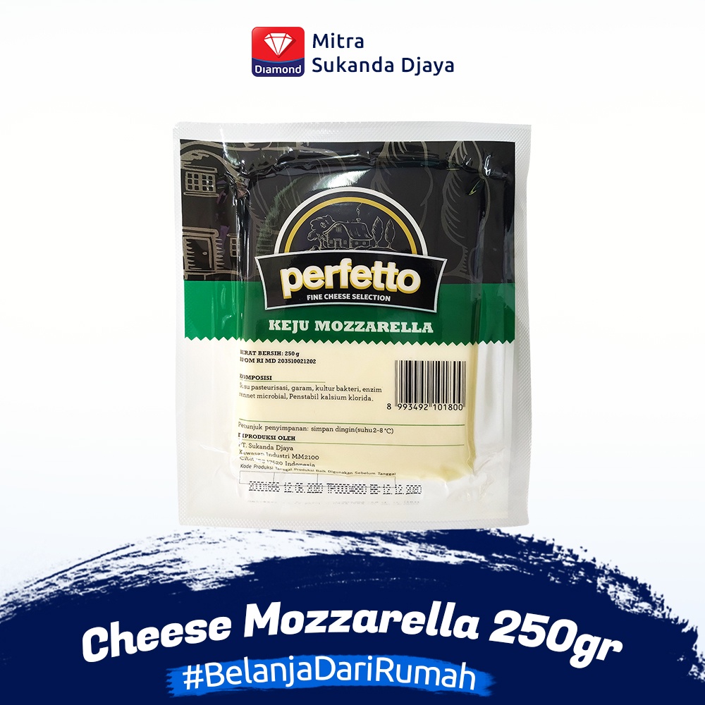 

Keju Mozarella Perfetto 250Gr| Mozarella Cheese| Keju Melted Perfetto TERMURAH!