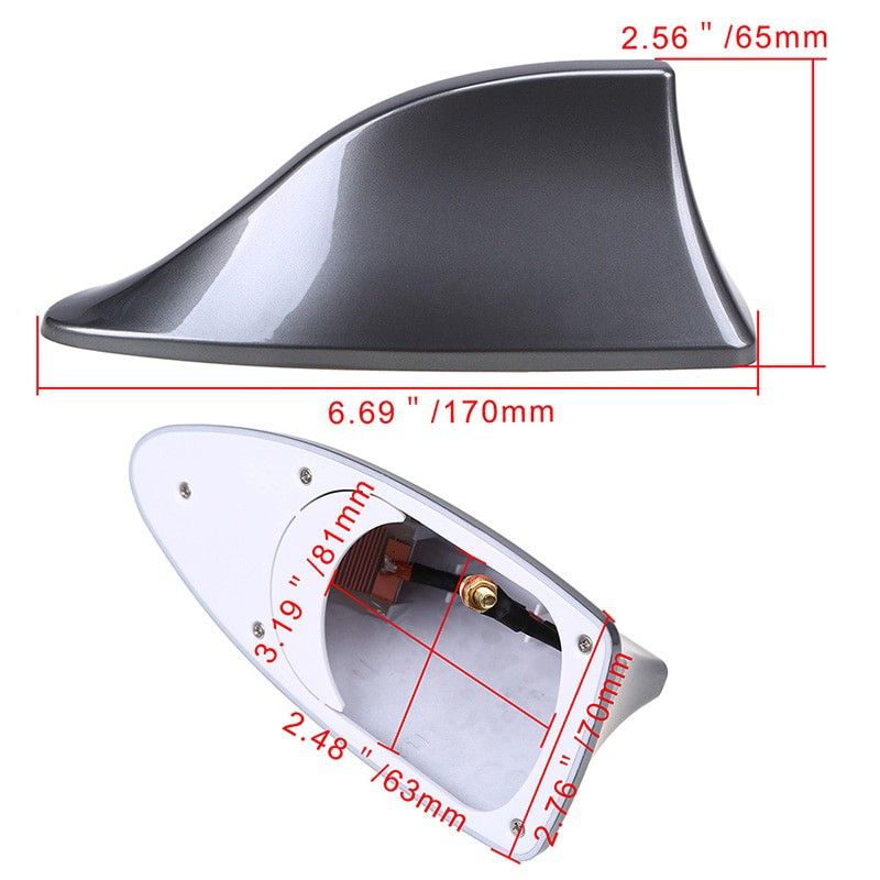 Possbay Antena Mobil Aerial Shark Fin - 11011101-70283 - Black