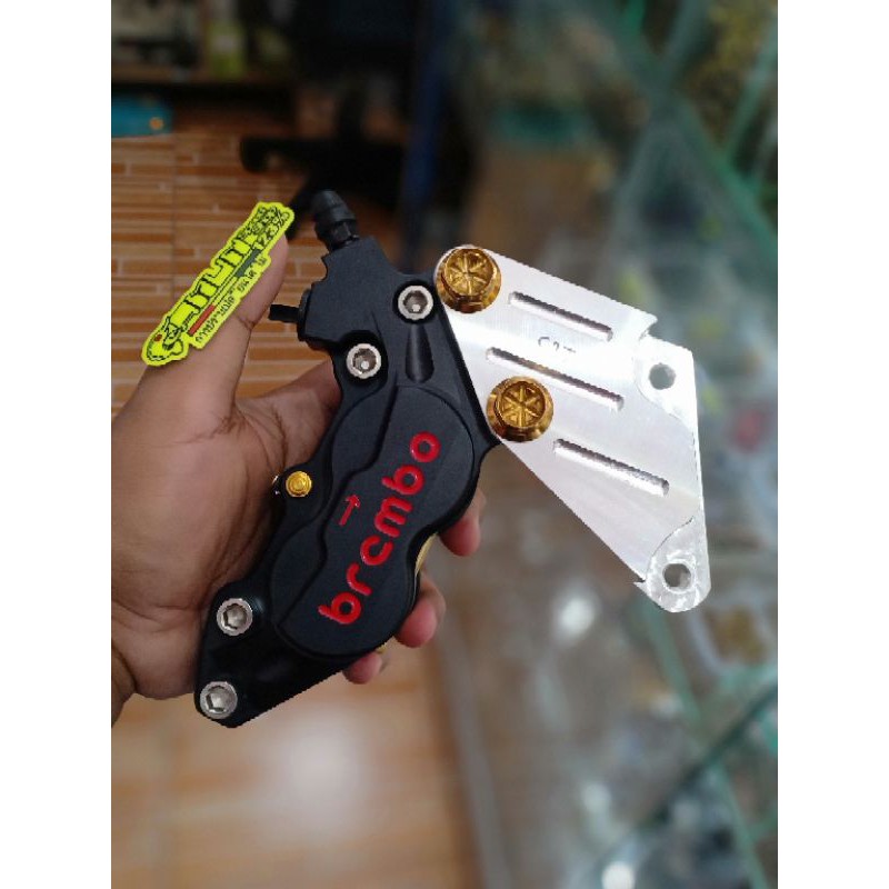 kaliper brembo 4p 4 piston untuk satria 2tak disc 300mm kaliper brembo 4p satria 2tak