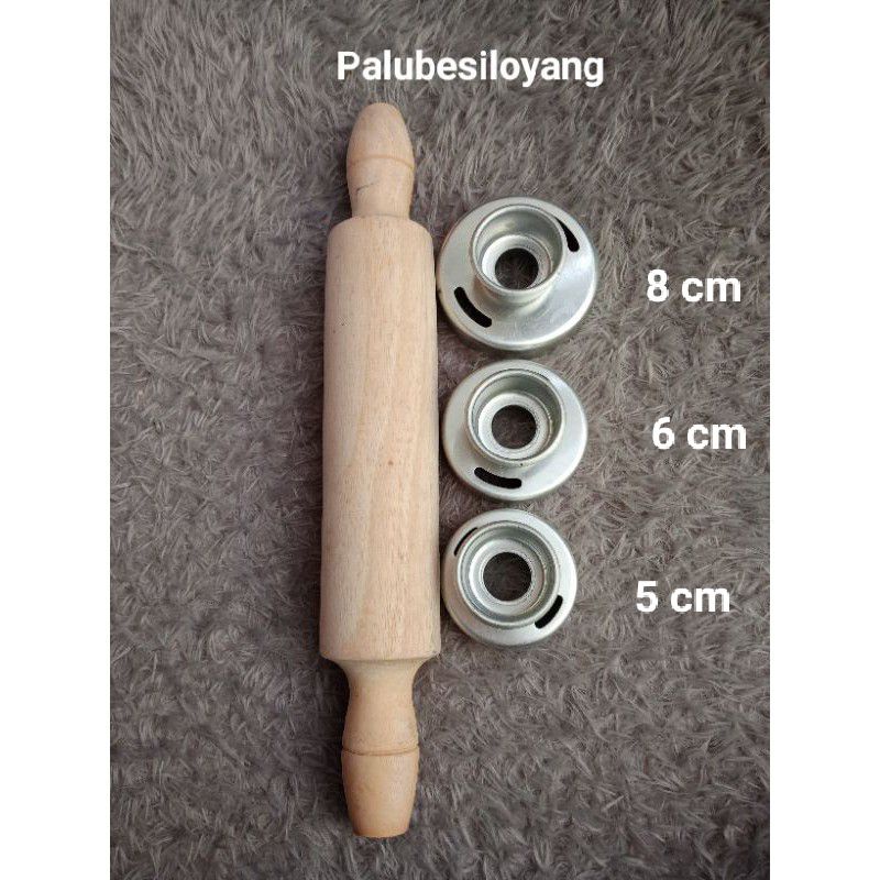 Roller Pin Penggilas &amp; Cetakan Donat 1set 3 Ukuran