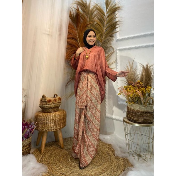 BAJU SETELAN WANITA BATIK JUPRI PREMIUM BAJU SETELAN PESTA WANITA BAJU KAFTAN SYARI WANITA TERBARU B