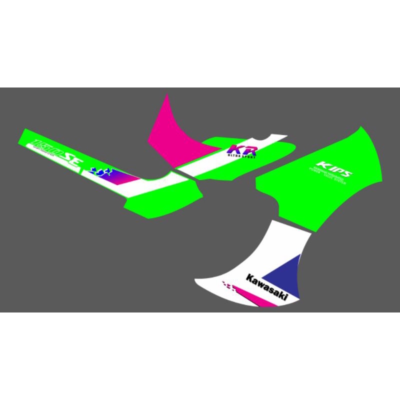 STRIPING STICKER NINJA KRR SSR KR 150 SP TURBOMAG GRADASI TRANSPARAN
