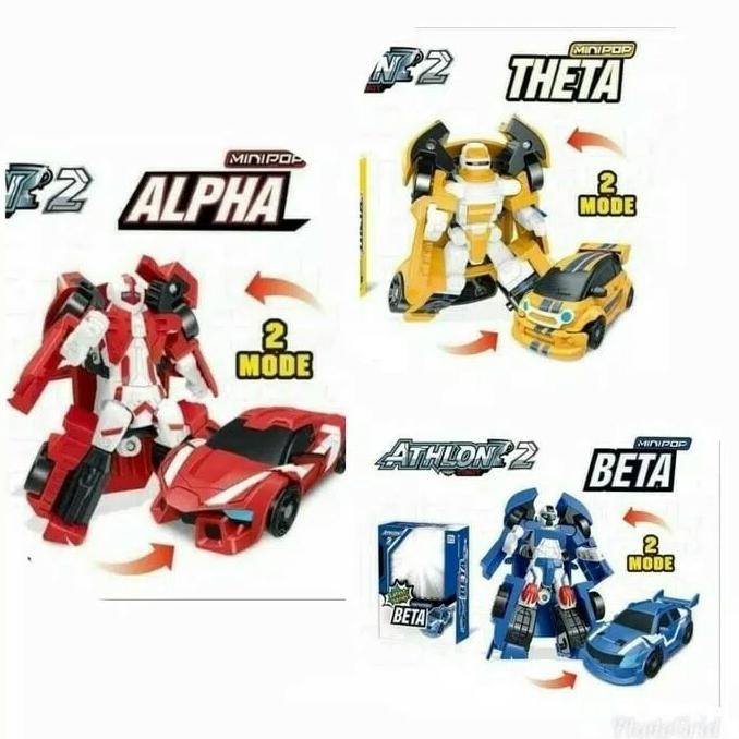 Robot Tobot Athlon Theta Alpha Beta / Mainan Anak Cowok Tobot Athlon