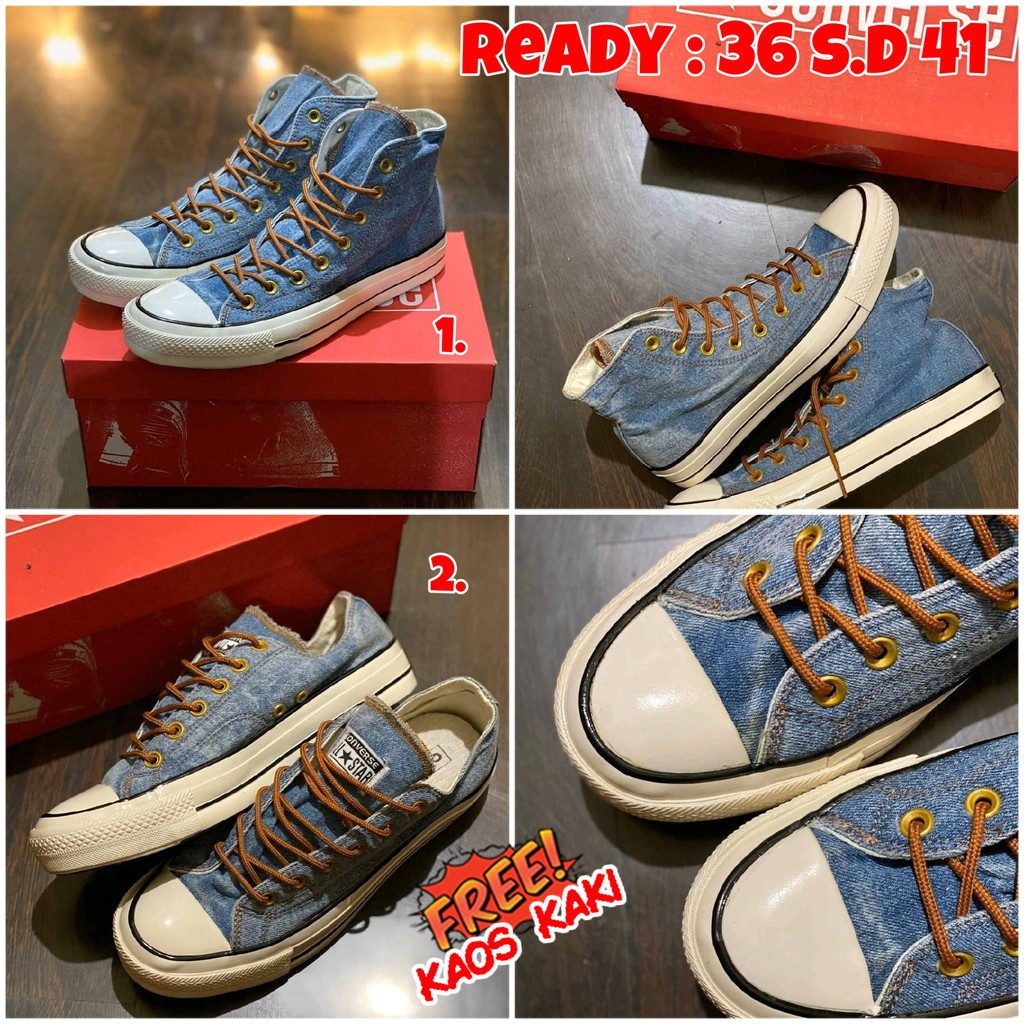  Sepatu  Converse  All Star CT Low Denim Import  Sepatu  