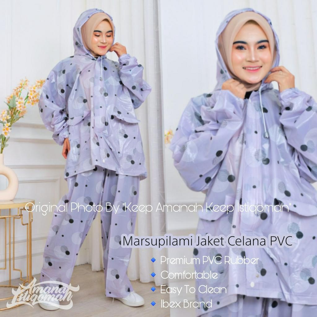 Marsupilami Jaket Celana Mantol Jas Hujan PVC