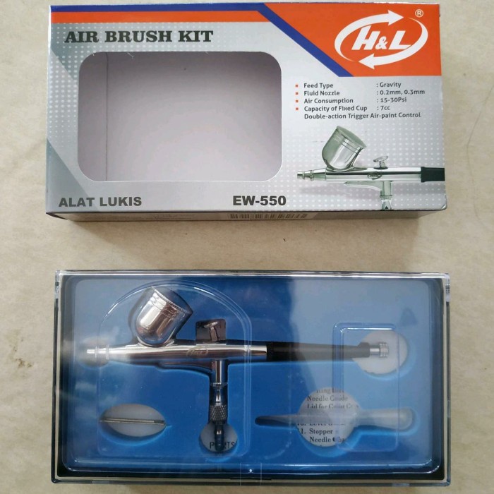 

Spray-Gun-Alat-Lukis-Pen-Paint-Air-Brush-Kit-H&L-EW-550