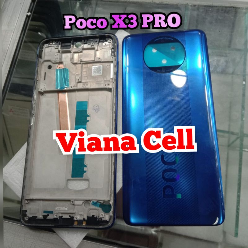 frame lcd backdoor pocophone poco X3 PRO casing housing fullset ori