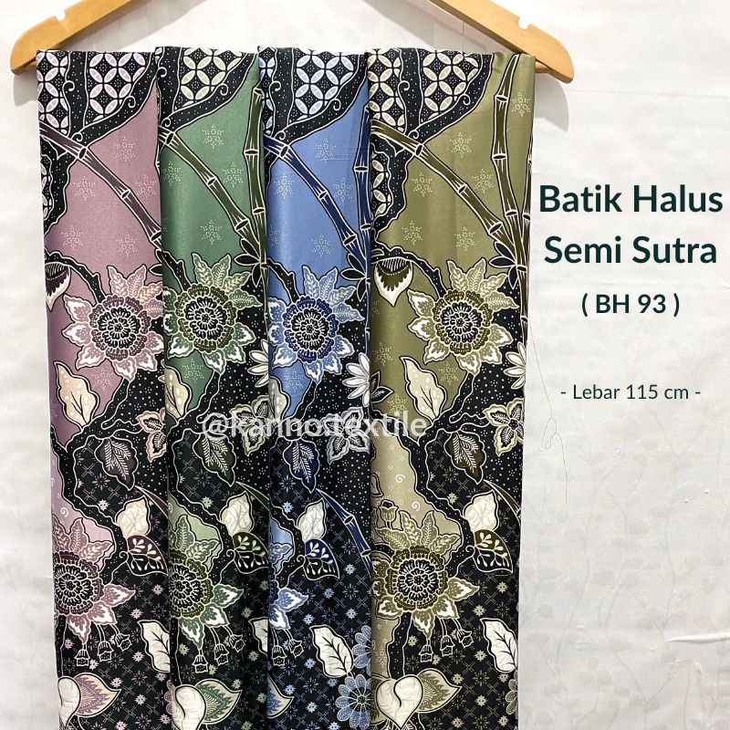 Jual Kain Batik Halus Semi Sutra Bh93 Motif Pohon Warna Lilacgreen