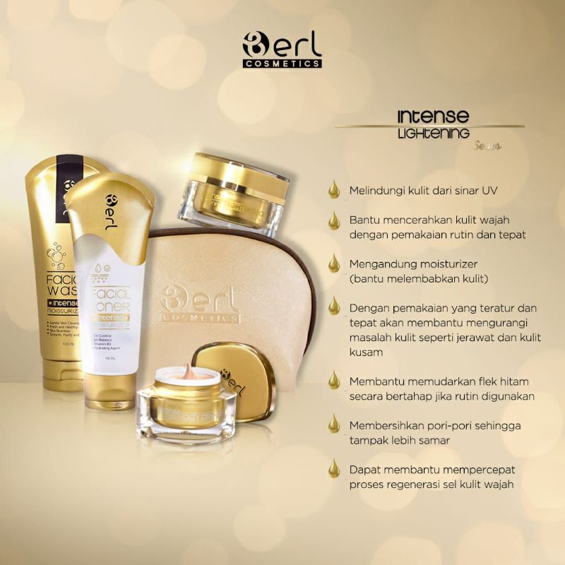 B ERL skin care rutin /*intense lightening series* /*LSP*/ B ERL free pouch
