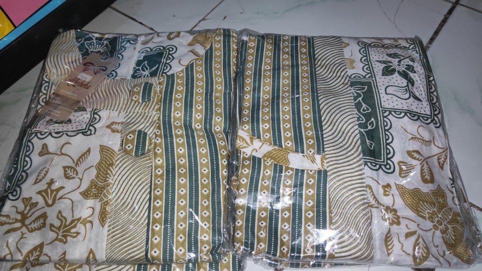 M-l-xl-xxl Batik Tunik Wanita Asj Sa Hrb026 Kenongo Pekalongan Sogan Tulis