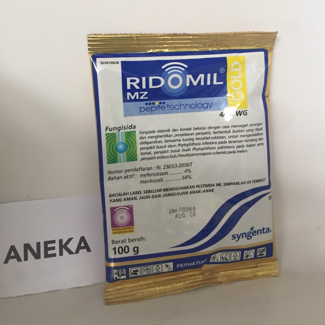 Ridomil gold 100 gram fungisida sistemik kontak laris murah berkualitas tepung