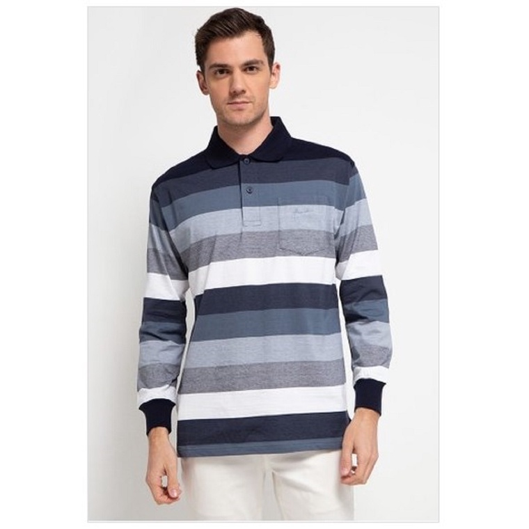 HASSENDA KAOS POLO SALUR PANJANG PRIA PATRIZIO - HPB81149