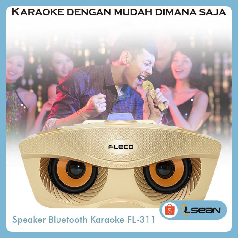 SPEAKER KARAOKE FLECO | BONUS MIC WIRELESS SPEAKER PORTABLE