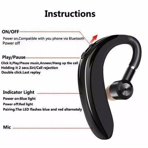 Earphone / Headset Bluetooth S109 Headset Wireless Business For Samsung Xiaomi Redmi Poco Oppo Vivo 