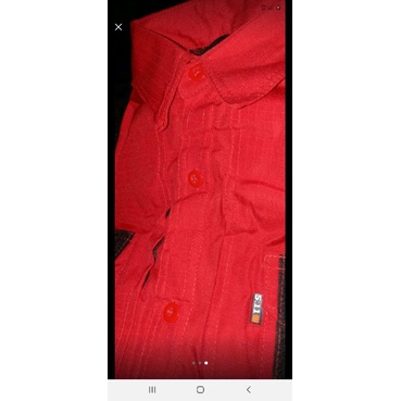 Kemeja tactical merah/kemeja merah polos lengan panjang