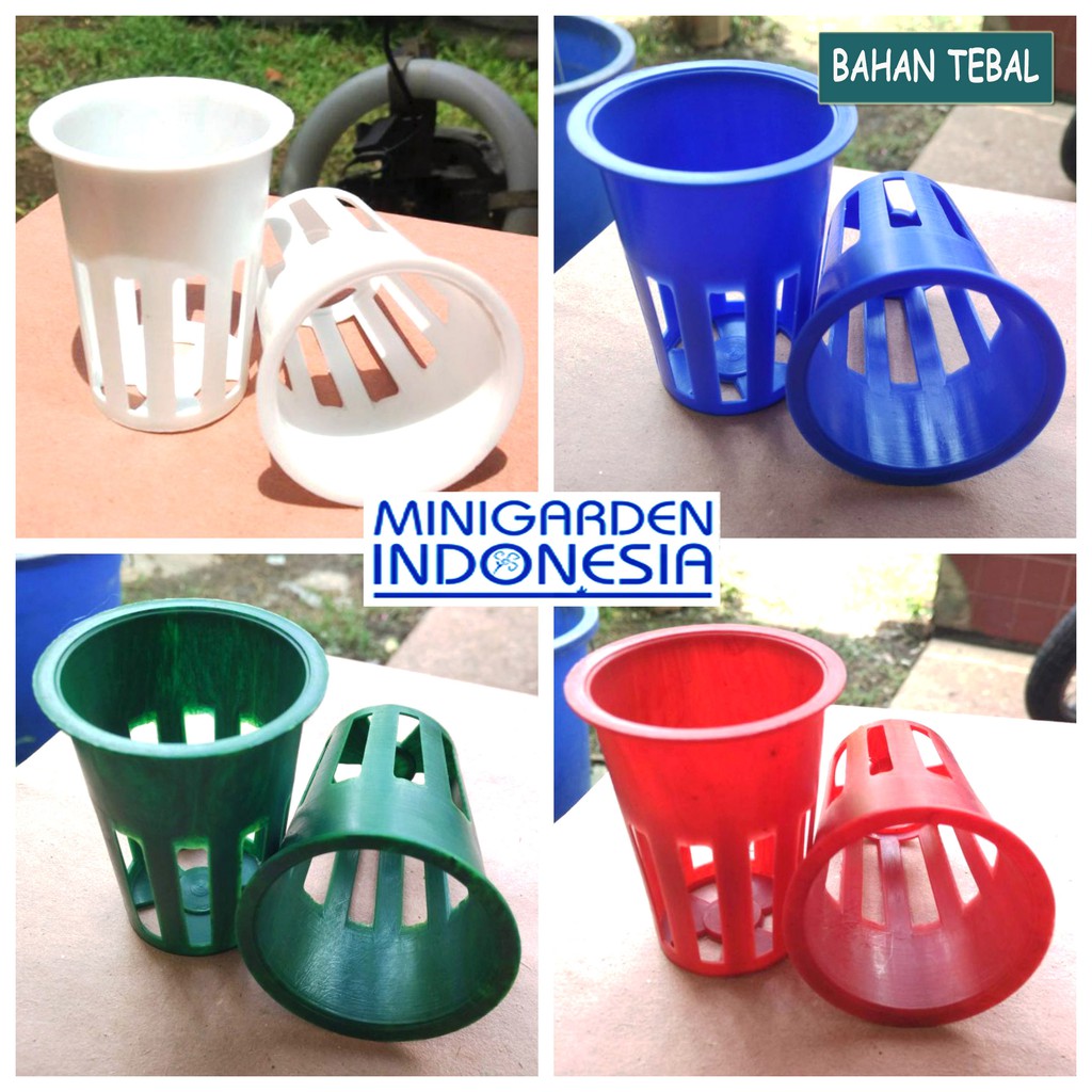 Netpot Hidroponik dia 6 x 7 Cm Import Bahan Tebal Bisa Pilih Warna  net pot Semai benih tanaman