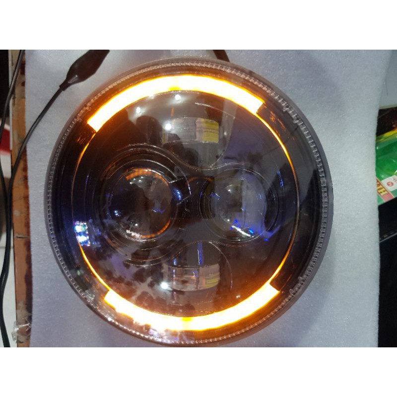 Lampu depan led projector daymaker harley 7 inch Hi low