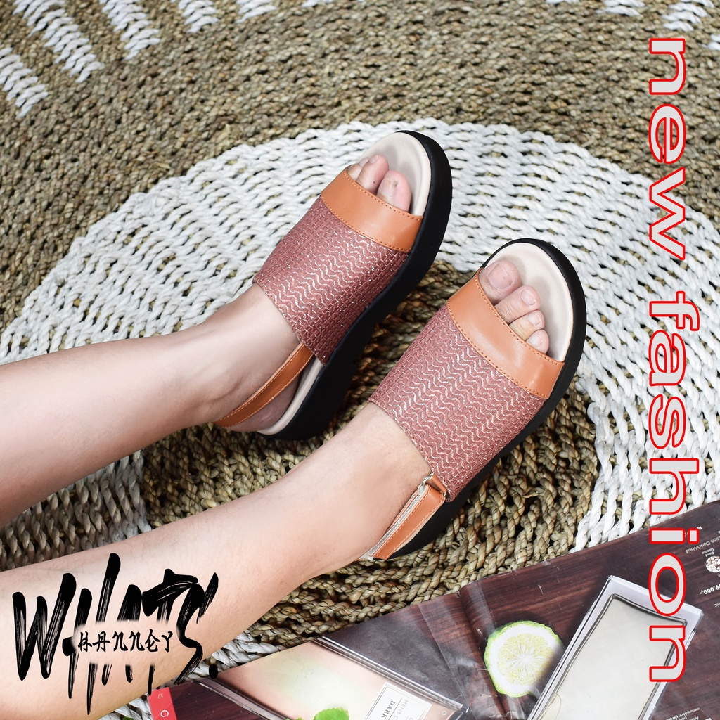 sandal wanita wedges sandal wanita trend 2021 sandal wanita korea