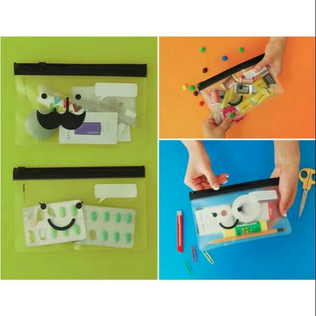 

Tempat Pensil Zipper Mr. Mustache n Smile