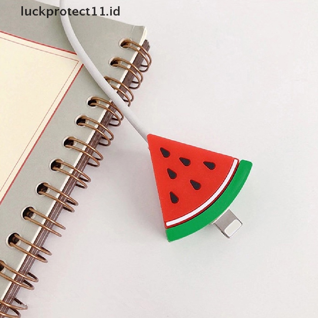 &lt; Luckprotect11. &lt; LuckproteksiId &gt; Cover Pelindung Kabel Charger Usb Bentuk Buah Lucu