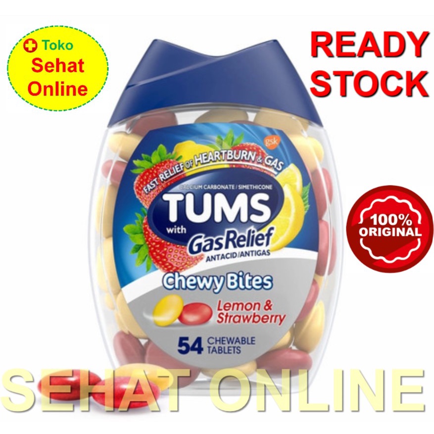 Tums with Gas Relief Antacid / Antigas Chewy Bites Chewable Tablets