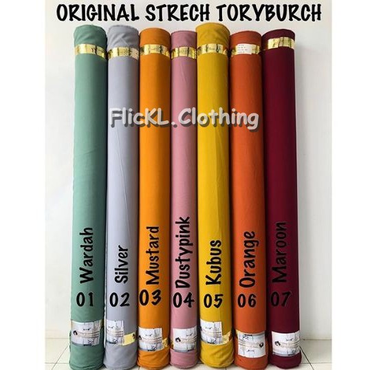 Bahan Kain Torry Burch Stretch Original Rollan